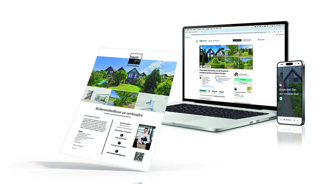 Mockup eines Immobilien-Exposées